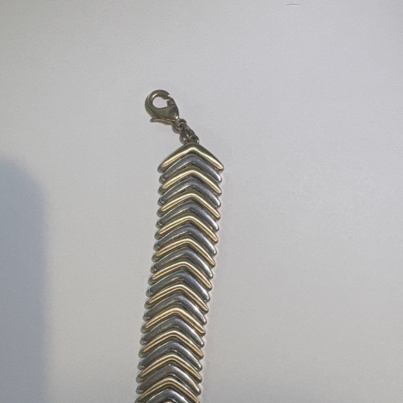 Lucky Brand Gold and Silver Chevron Bracelet - Picture 3 of 3